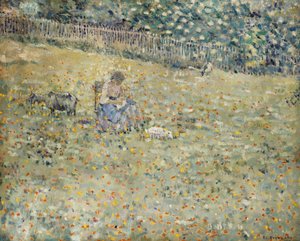 Femme et chèvre - Frederick Carl Frieseke