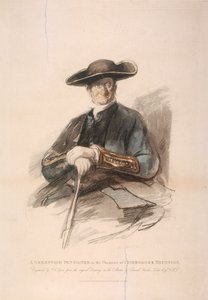 Pensionnaire de Greenwich dans le rôle du Commodore Trunion, Hôpital de Greenwich, Londres, 1826 - Frederick Christian Lewis