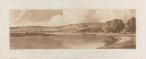 Vue de Belle Vue et Pont de Sèvres prise de la Terrasse près du Pont de Saint-Cloud 1802; Planche 13 Vues de Paris, le Volume Emanuel traçage de la planche B1981.25.2622
