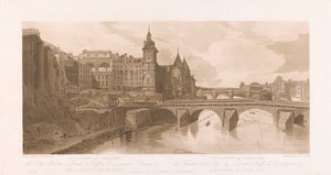 Vue du Pont au Change, Théâtre de la Cité, Pont Neuf et la Prison de la Conciergerie