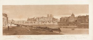 Vue du Port Neuf, partie du Louvre, Notre Dame & le Collège des Quatre Nations, 1803 ; Planche 7 des Vues de Paris, le volume Emanuel traçage de la planche B1981.25.2616