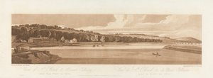 Vue de Saint-Cloud et du Mont Calvaire prise du Pont de Sèvres 1802; Planche 18 des Vues de Paris, le Volume Emanuel traçage de la planche B1981.25.2627 - Frederick Christian Lewis the Elder