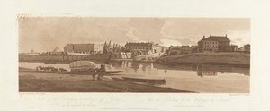Vue du palais et du village de Choisi, sur les rives de la Seine 1803 ; Planche 14 des Vues de Paris, le volume Emanuel traçage de la planche B1981.25.2623