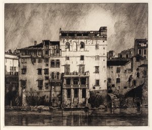 Vieilles maisons sur le Tibre