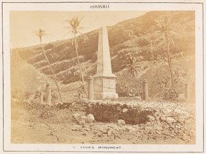 Station du Pacifique sur le HMS Triumph - Planche 14, Monument de Cook, Hawaï - Frederick George Denham Bedford