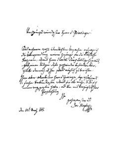 Lettre de Joseph Haydn à Herr von Griesinger, 1803 1865