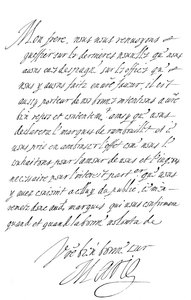 Lettre de Marie de Médicis au duc de Savoie, fin XVIe - début XVIIe siècle, 1865