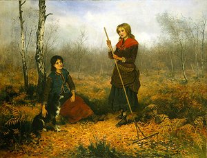 Ramasser des feuilles - Frederick Gerald Kinnaird