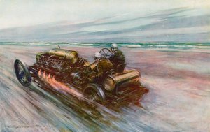 La célèbre "200" Darracq avec laquelle Sir Algernon Guinness, Bart, a atteint 120 mph en 1908
