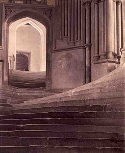 Les marches de la cathédrale de Wells