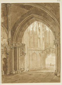 Intérieur du porche nord de St Mary Redcliffe - Frederick Mackenzie