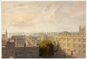 Vue de la bibliothèque Radcliffe - Frederick Mackenzie
