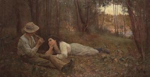 Le joueur de flûte - Frederick McCubbin