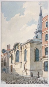 Église de St Swithin London Stone, City de Londres, 1840