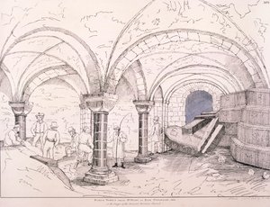 Crypte de St Mary-le-Bow, vers 1819