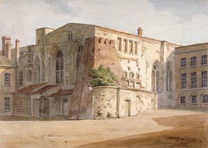 Vue extérieure de la Chambre Peinte, Palais de Westminster, Londres