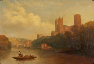 Durham depuis la rivière - Frederick Richard (manner of) Lee
