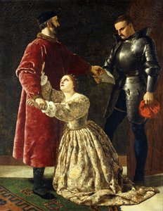 Le duc Frédéric bannissant Rosalind de sa cour