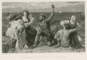 Pirates de la Méditerranée jouant aux dés pour des prisonniers - Frederick Richard Pickersgill