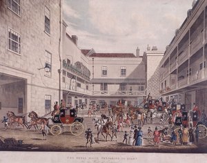 Diligences royales à Lad Lane, Londres, 1831