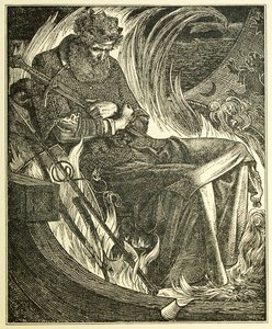 Mort du roi Warwulf, pub. 1915 - Frederick Sandys