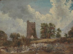 Paysage avec une église