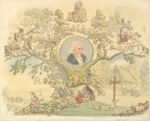 Conception pour une page de titre à la manière de Rowlandson, 1858-1914