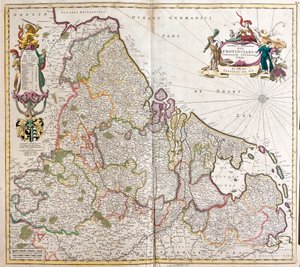 Carte de la Basse-Allemagne (Allemagne)