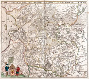 Carte de la province de Transylvanie (Roumanie) (gravure)