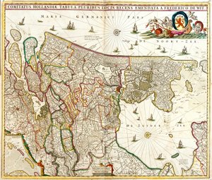 Carte du Comté de Hollande - Frederick de Wit