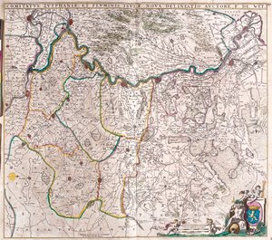 Carte du Comté de Zutphen, Allemagne