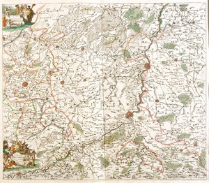 Carte du Diocèse de Liège, Belgique