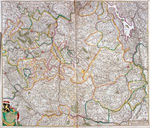 Carte du Duché de Brabant (Belgique, Pays-Bas)