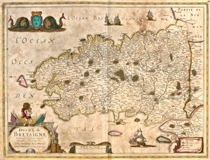 Carte du Duché de Bretagne (France)