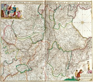 Carte du Duché de Gueldre et du Comté de Zutphen (Allemagne)