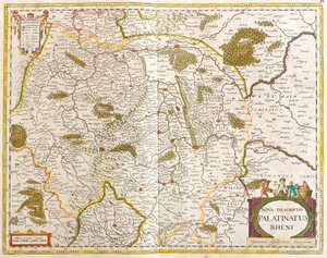 Carte du Palatinat rhénan, Allemagne