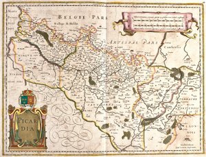 Carte de la Province de Picardie (France) (gravure) - Frederick de Wit