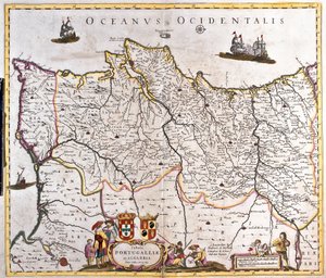 Carte des royaumes du Portugal et de l