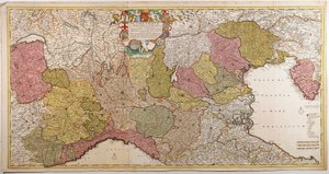 Italie du Nord. Carte de Frederik de Wit, Amsterdam, gravure sur cuivre. 1705 - Frederick de Wit