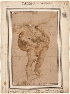Un Hébreu, de Christ montré au peuple recto, Design pour une décoration murale...verso - Frederico Zuccaro