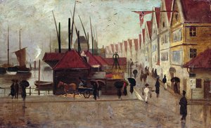 Le quai à Bergen - Frederik Collett