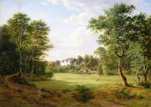 Paysage danois avec un petit château - Frederik Kiaerskou
