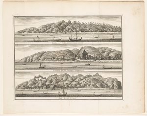 Différentes fortifications de la VOC à Ceram Laäla par Compagnies Sagoe-bosch / Loehoe, et la Forteresse Overburg / Le village Saway - Frederik Ottens