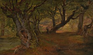 Vue de la forêt de Bregentved, Sjaeeland, milieu des années 1830