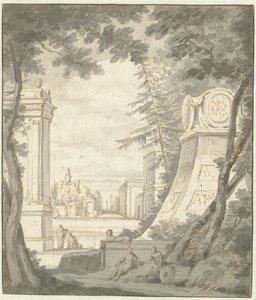 Paysage fantastique avec architecture classiciste - Frederik de Moucheron