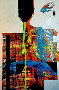 Figure abstraite éclatante - Fredrik Olsen