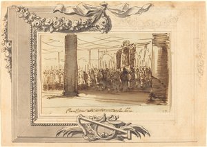 Une procession de la Madonna di San Luca - French 18th Century