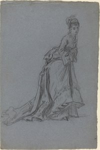 Jeune femme à la mode avançant