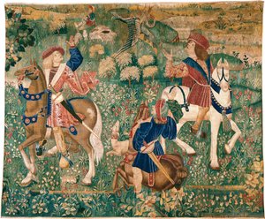 Scène de fauconnerie, vers 1500