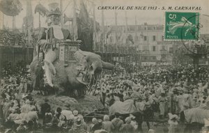 Carnaval de Nice 1913. Carte postale envoyée en 1913. - French Photographer